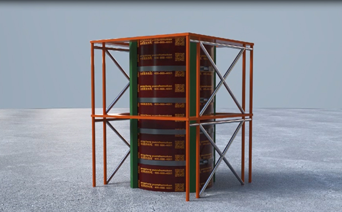 Installation video of cylindrical template